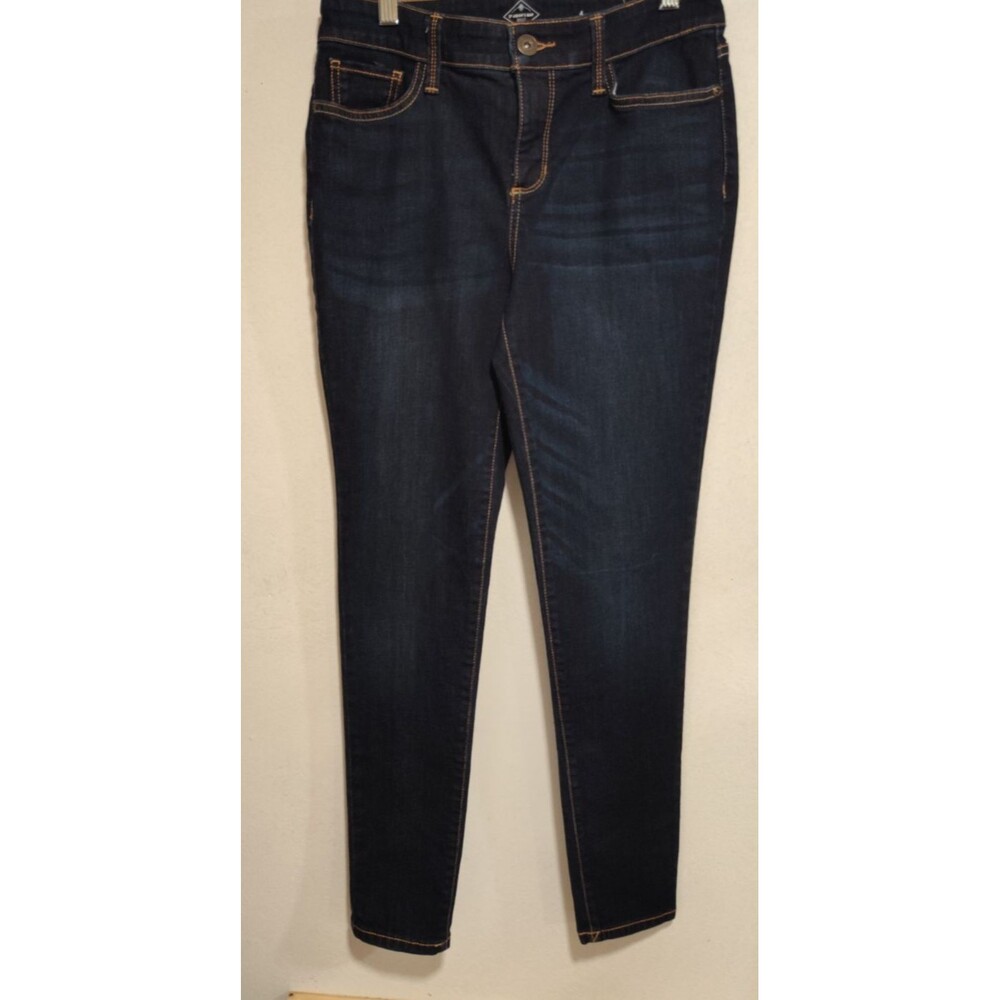 St. John's Bay Women's Dark Blue Jeans Size 4  Denim Skinny Leg 5-Pocket